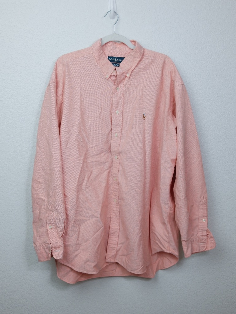 Ralph Lauren Shirt Mens XXL 100% Cotton Button Down Long Sleeve Casual